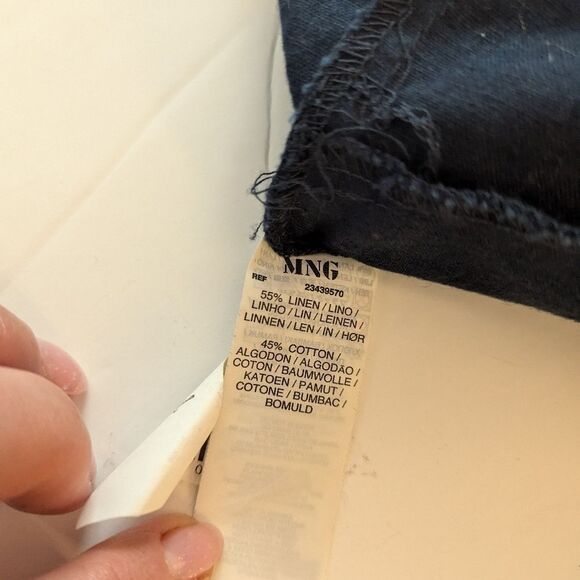 Mango Deep Blue Button-Front Midi Dress - Picture 11 of 12